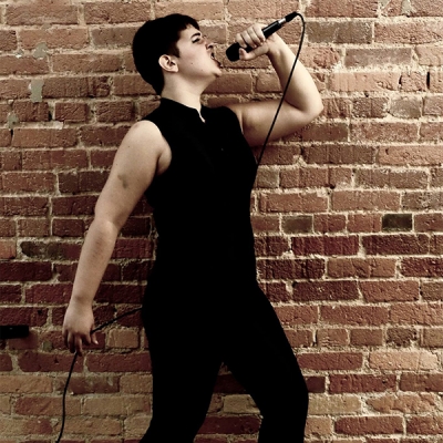 singer with microphone